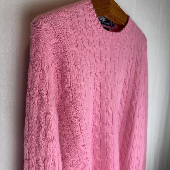 Polo Ralph Lauren pink cable-knit sweater - Medium - Picture 3 of 8